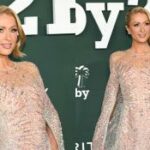 Пэрис Хилтон продемонстрировала розовое платье Georges Hobeika на гала-концерте Baby2Baby Gala 2024